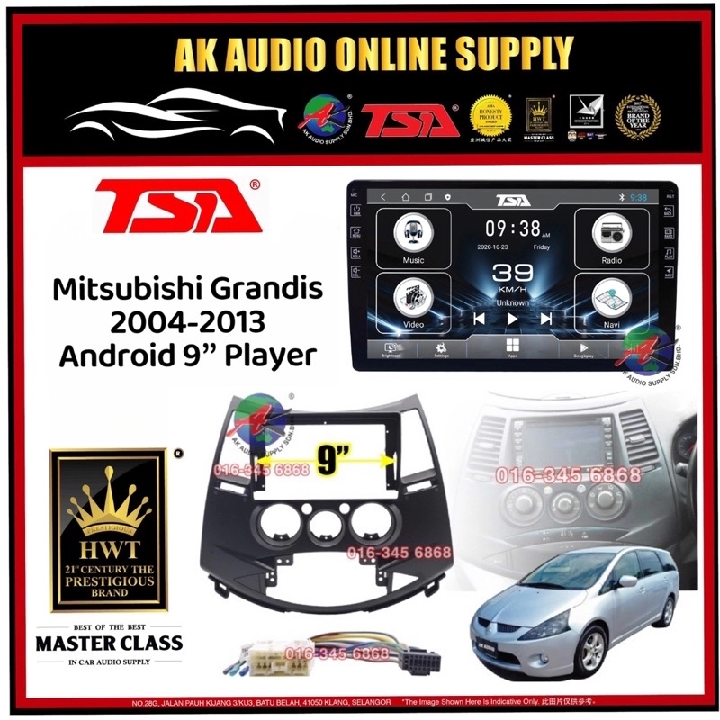T5 DSP CarPlay◾ TSA Mitsubishi Grandis 2004 - 2013 Manual A/Cond Android 9'' inch Car Player Monitor