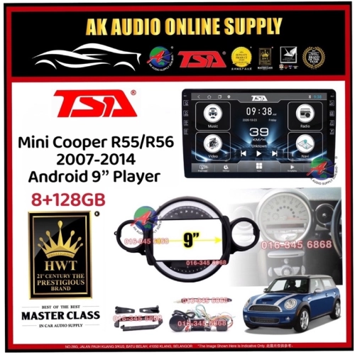 🎁Free AHD Camera🎁8Ram + 128GB DSP 4G Carplay ◾ TSA Mini Cooper R55 R56 2007 - 2014 Android 9'' inch TS10 Car Player Moni