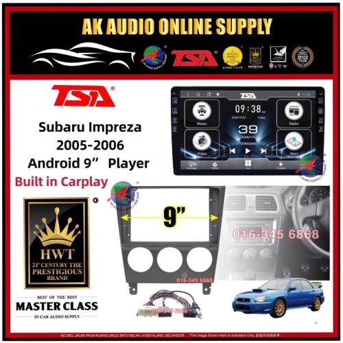 🎁Free AHD Camera🎁 8Ram + 128GB DSP 4G Carplay ◾ TSA Subaru Impreza 2005 - 2006 Android 9'' inch TS10 Car Player Monitor