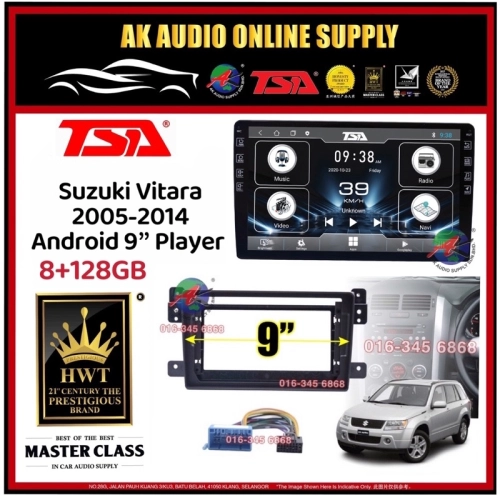 🎁Free AHD Camera🎁8Ram + 128GB DSP 4G Carplay ◾ TSA Suzuki Vitara 2005 - 2014 Android 9'' inch TS10 Car Player Monitor