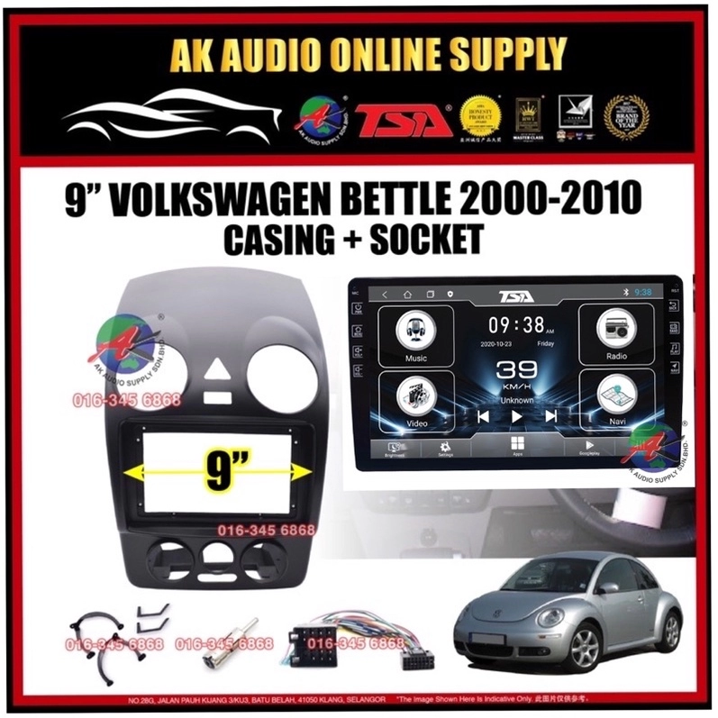 🎁Free AHD Camera🎁8Ram + 128GB DSP 4G Carplay◾TSA Volkswagen VW Beetle 2000 - 2010 Android  9'' inch TS10 Car Player