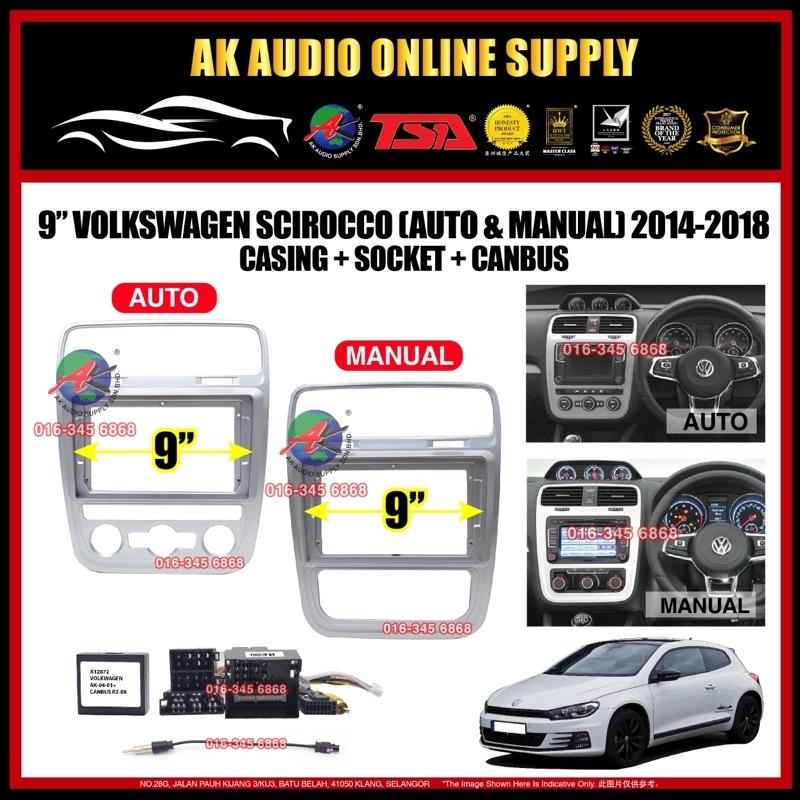 🎁Free AHD Camera🎁8Ram + 128GB DSP 4G Carplay ◾ TSA Volkswagen VW Scirocco 2014 - 2018 Android 9'' inch TS10 Car Player