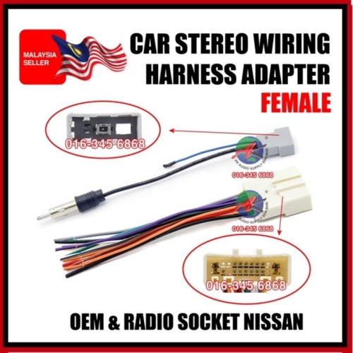 Nissan OEM Plug and Plug Socket Cable Player + Radio Socket Antenna ( Female )