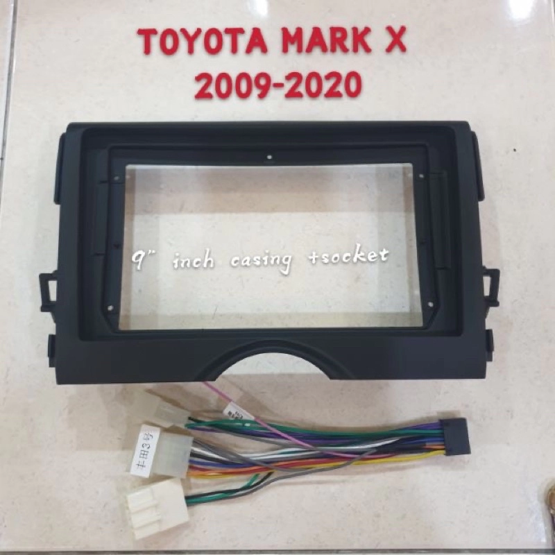 Toyota Mark-X Mark X 2009 - 2019 Android Player 9" Inch Casing + Socket - M10672