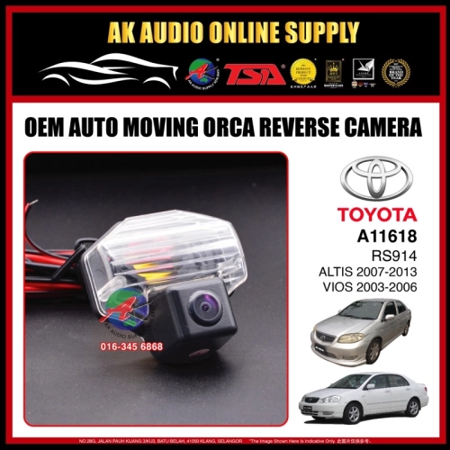 Toyota Altis 2007 - 2013 / Vios 2003 - 2006 ( RS-914 ) Car AHD / CCD Rear View OEM Reverse Camera -A11618