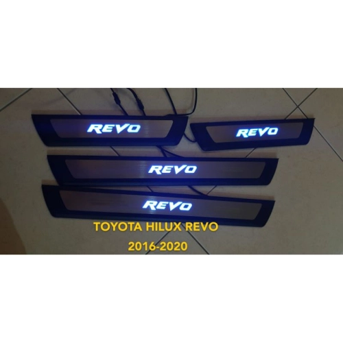 TOYOYA HILUX REVO 2016 - 2020 [ OEM ] BLUE LED CAR DOOR SIDE SILL STEP PLATE - A12357