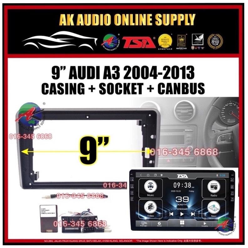 🎁Free AHD Camera🎁 8Ram + 128GB DSP 4G Carplay ◾ TSA Audi A3 2004 - 2013 Android 9'' inch  TS10 Car Player Monitor