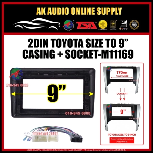 7” inch Toyota Size Convert to Android 9" inch Casing  - M11169