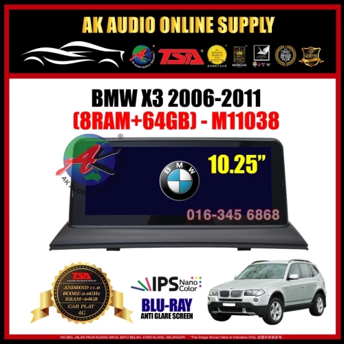 BMW X3 2006 - 2011 [ 8Ram + 64GB ] Blu-Ray Anti Glare Screen 10.25" IPS +4G+Carplay Android Player