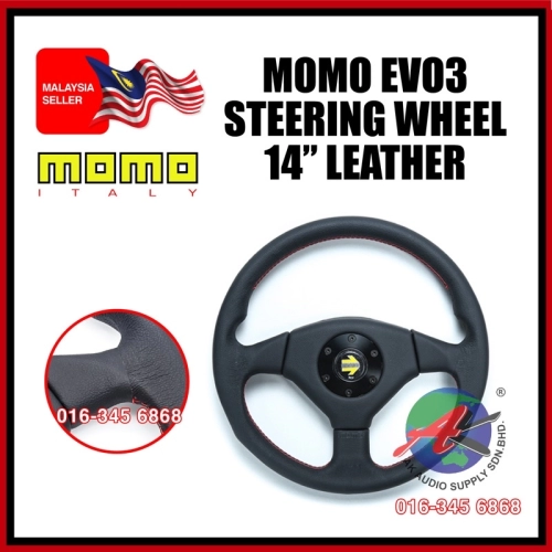 MOMO LEATHER / PU 14 INCH EVO 3 STEERING WHEEL