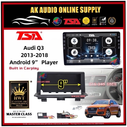 🎁Free AHD Camera🎁 8Ram + 128GB DSP 4G Carplay ◾ TSA Audi Q3 2013 - 2018 Android 9'' inch TS10 Car Player Monitor