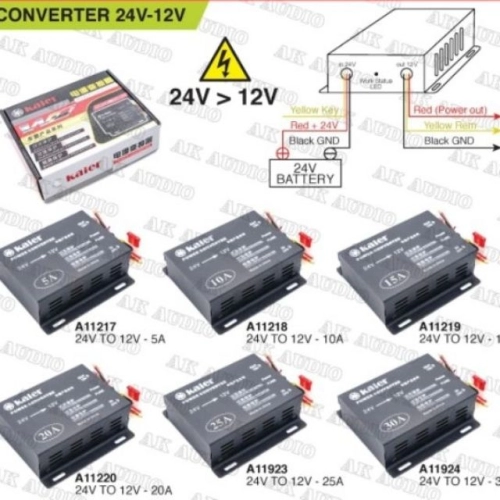 Car DC 24V to 12V Power Supply Voltage Step Down Transformer Converter