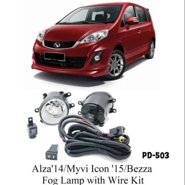 FOG LAMP PERODUA ALZA 2014 & BEZZA  FULL SET PD-503 - A14028