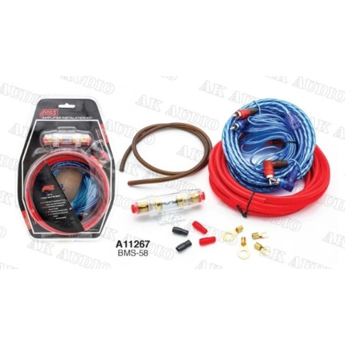 (KIT BMS-8) AMPLIFIER INSTALLATION KIT 8GA HIGH QUALITY SUBWOOFER SPEAKER AMP KIT