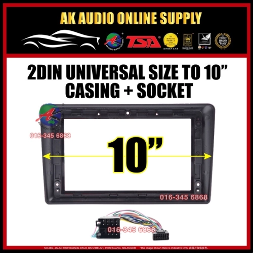 7” inch 2Din Universal Size Conver to Android 10" inch Casing + Socket