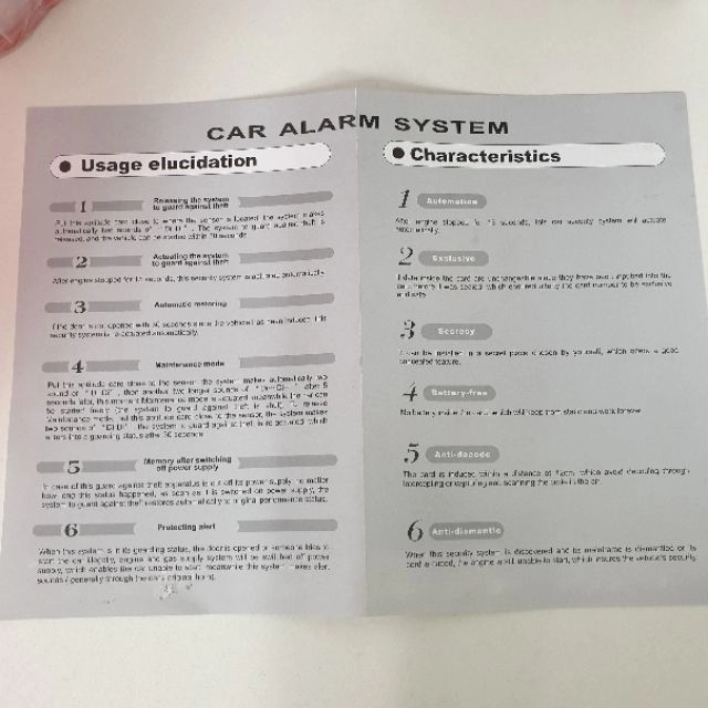 Tianan Automobile Owner Identifying system immobilizer  car alarm System