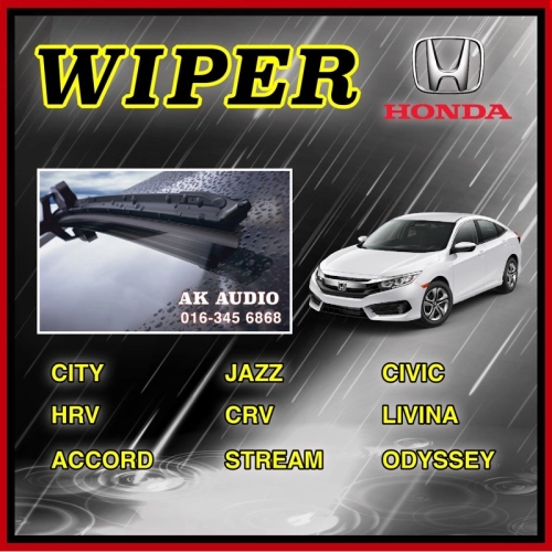 Car Windshield Wiper Blade for Honda CITY , HRV , ACCORD , JAZZ , CRV , STREAM , CIVIC , LIVINA , ODYSSEY