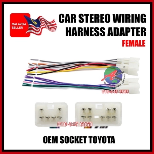 Toyota OEM Plug And Play Socket Cable Player + Socket Radio Antenna ( Female)