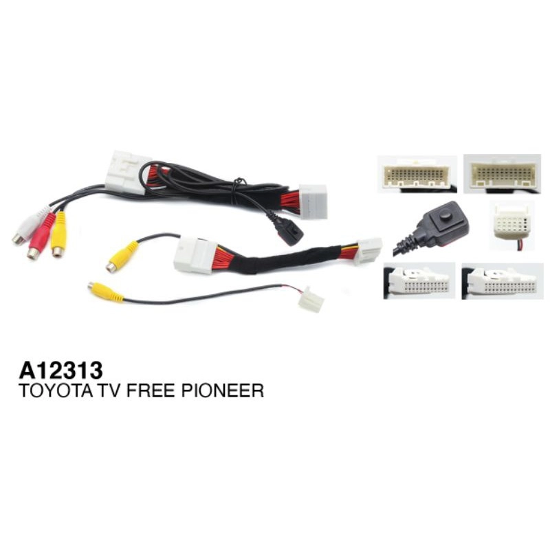 Socket OEM TV Free ByPass By Pass Camera IN / AV OUT / AUX In-Toyota (Pioneer)