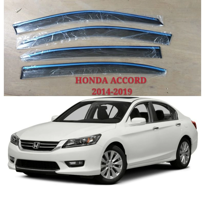 HONDA ACCORD 2014 - 2019 Door Visor Injection Window Visor Deflectors Air Press 4pcs