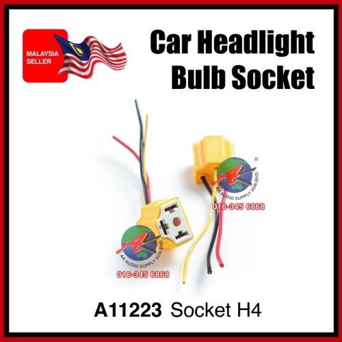 H4 Ceramic Lamp Bulb Socket -A11223