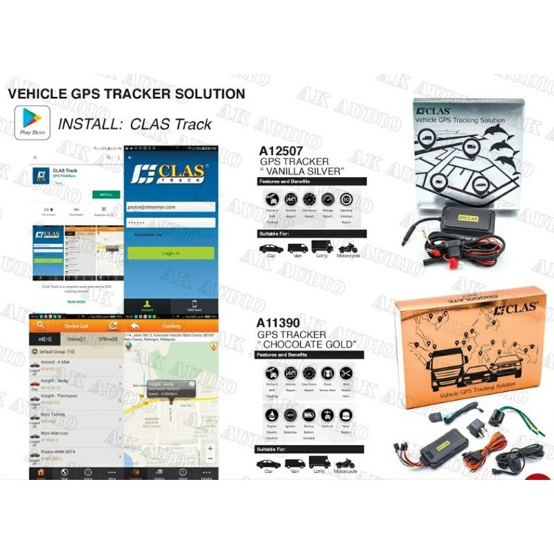 CAR GPS TRACKER CLAS VANILLA SILVER & CHOCOLATE GOLD 3 REAL TINE TRACKING SOLUTIONS