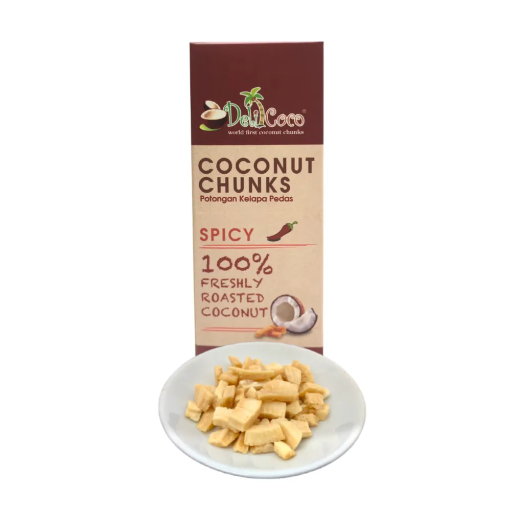 Delicoco Coconut Chunks Spicy Crunch D/Cut box (60 grams)