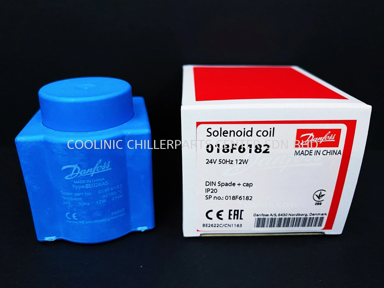 018F6182 Danfoss Solenoid Coil BE024AS [10W/24-VAC/50HZ]