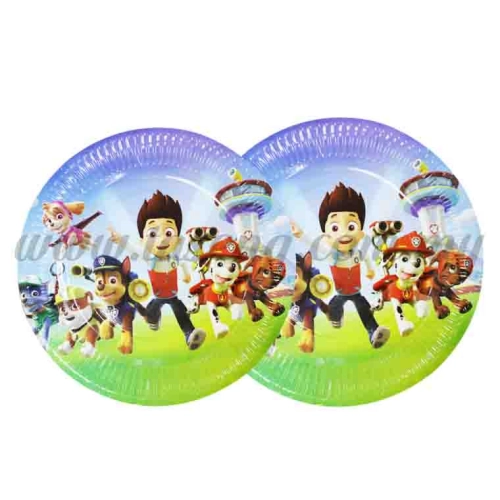 9inch Cartoon Paper Plate 20pcs Paw Patrol (P-P9-CT)