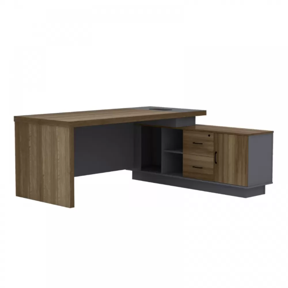 RCF 001 Director Office Table L Shaped | Director Table Penang | Penang Office Furniture