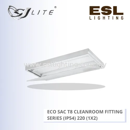 SJLITE ECO SAC T8 CLEANROOM FITTING 220 1X2 SERIES ECO SAC 2A 220 CRF 1X2 (IP54)