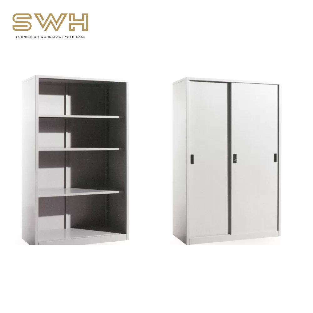 Full Height Cupboard Without Door or With Sliding Door  C/W 3 Adjustable Shelf | Office Cabinet Penang