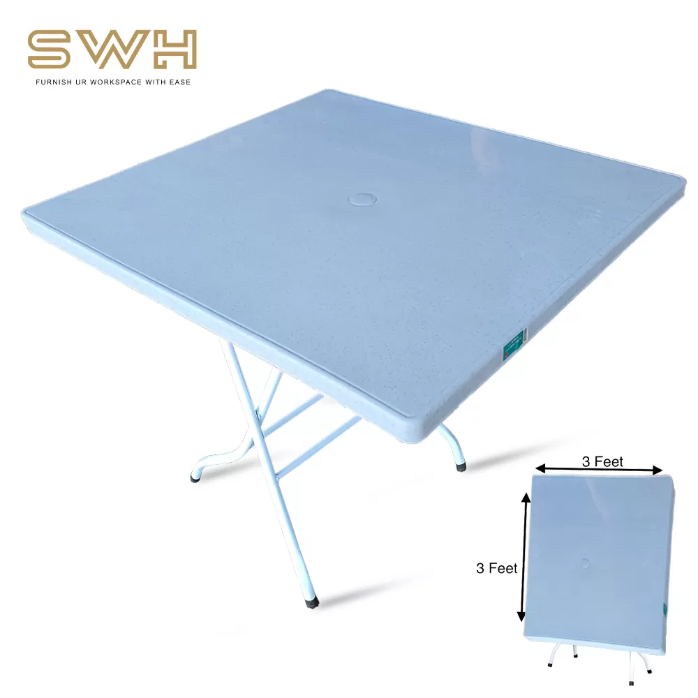 Best Perabot Asrama White Banquet Plastic Table 3x3 feet | Foldable Plastic Table | Meja Plastik Lipat Kenduri 