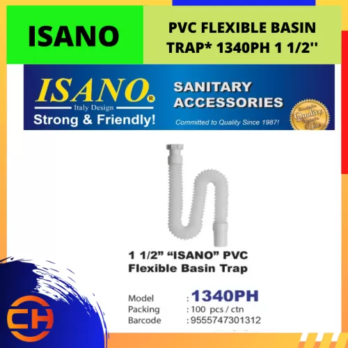 ISANO PVC FLEXIBLE BASIN TRAP* 1 1/2'' [1340PH]
