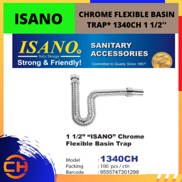 ISANO CHROME FLEXIBLE BASIN TRAP* 1 1/2'' [1340CH]