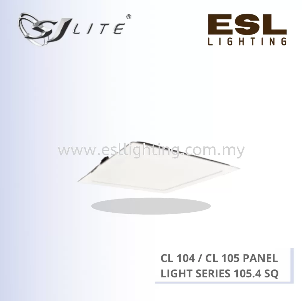 SJLITE ECO PLUTO LED CL 104 / CL 105 PANEL LIGHT SERIES SQUARE 9W 145MM X 145MM X 20MM CL 105.4 SQ