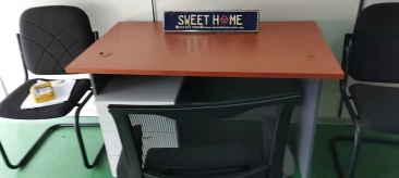 Standard Office Table | Medium Back Mesh Office Chair | Office Visitor Chair  Mytex Heat Treatment Enterprise Kawasan Industri Ringan Asas Jaya Bukit Mertajam Penang | Office Table Penang