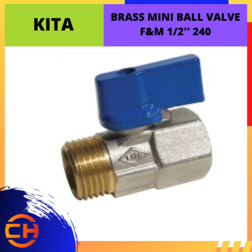 KITA BRASS MINI BALL VALVE F&M 1/2" [240]