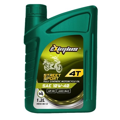 EXIMIUS STREET SPORT SAE 10W-40 1.2L EXIMIUS STREET SPORT SERIES EXIMIUS FULLY SYNTHETIC MOTORCYCLE ENGINE OIL LUBRICANT PRODUCTS Pahang, Malaysia, Kuantan Manufacturer, Supplier, Distributor, Supply | Hardex Corporation Sdn Bhd