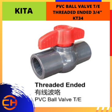 KITA PVC BALL VALVE T/E THREADED ENDED 3/4" [KT34]