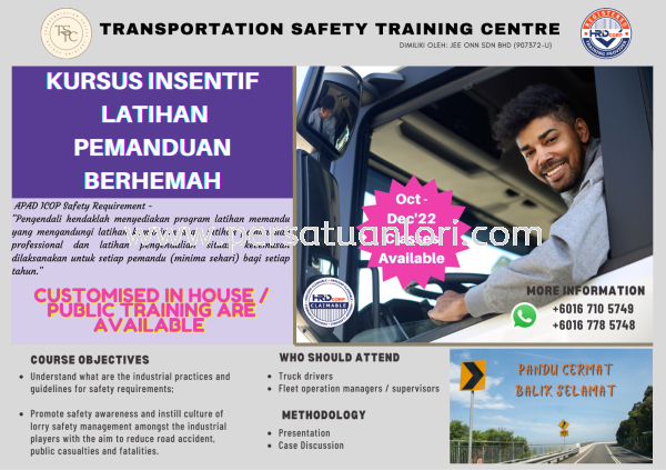 KURSUS INSENTIF LATIHAN PEMANDUAN BERHEMAH Training Courses Our Trainer Johor Bahru, JB, Johor, Desa Cemerlang Supplier, Dealer, Supplies, Supply | Persatuan Pengusaha Lori Bahan Batuan Johor