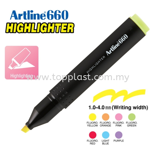 Artline 660 Highlighter Artline Products Penang, Malaysia Supplier, Manufacturer, Supply, Supplies | Top Plast Enterprise