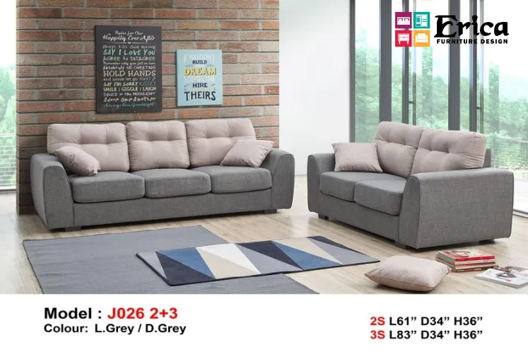 J026 2+3S FABRIC SOFA SET