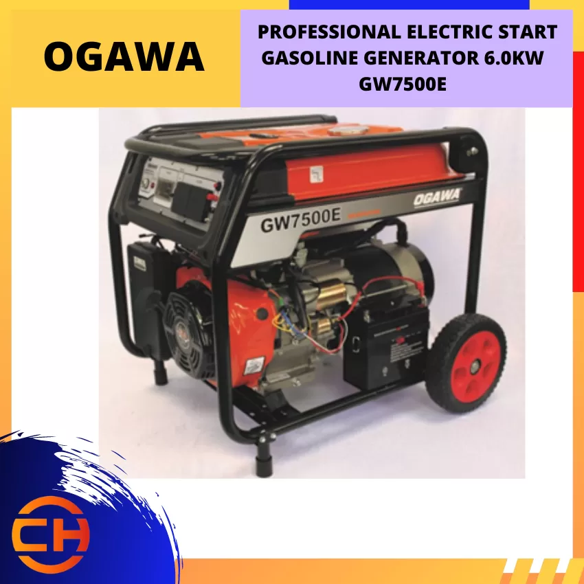 OGAWA PROFESSIONAL ELECTRIC START GASOLINE GENERATOR 6.0KW [GW7500E]
