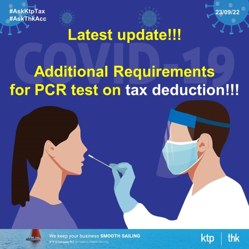 Covid test tax deduction (update)