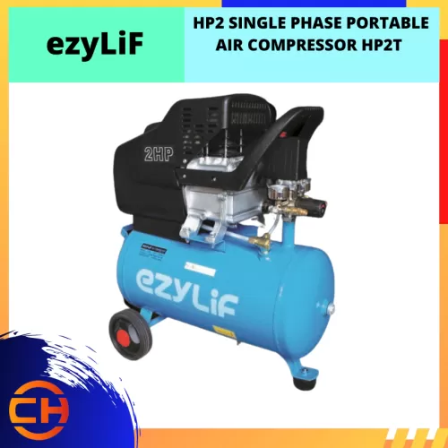  EZYLIF SINGLE PHASE PORTABLE AIR COMPRESSOR 2HP 24L 8BAR 116PSI [HP2T]
