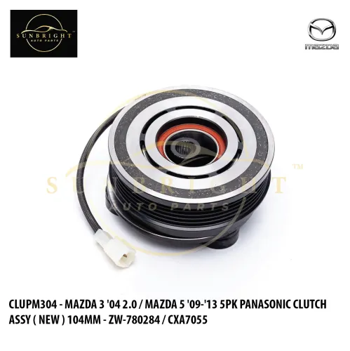 CLUPM304 - MAZDA 3 '04 2.0 / MAZDA 5 '09-'13 5PK PANASONIC CLUTCH ASSY ( NEW ) 104MM - ZW-780284 / CXA7055