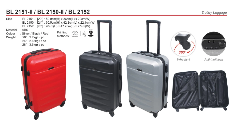New Items!! BL 2151-II / BL 2150-II / BL 2152 Trolley Luggage (A)