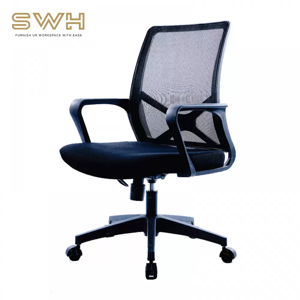 SWH 028 Mesh Ergonomic Medium Back Office Chair | Office Chair Penang