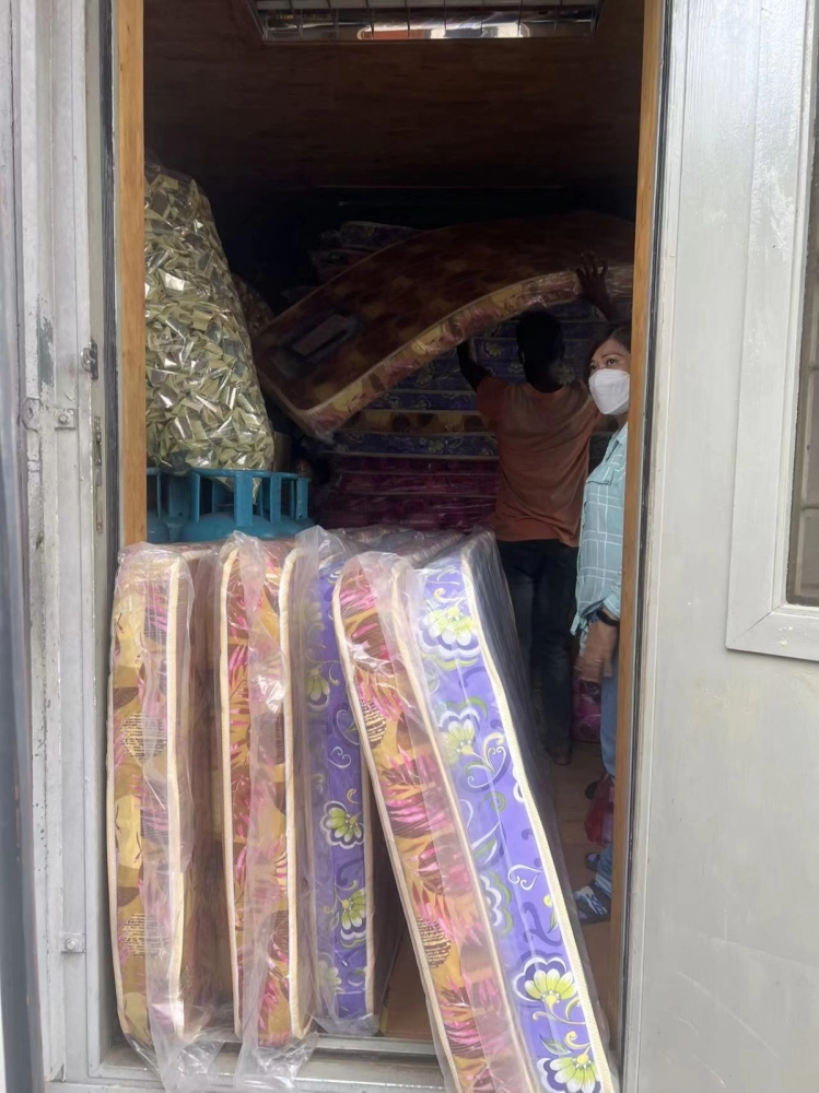 Single Foam Single Mattress Tilam Asrama Bujang dan Flower Pillow Murah Deliver to CBL Marketing Sdn Bhd Jalan Bukit Tambun Juru Seberang Perai Tengah Penang